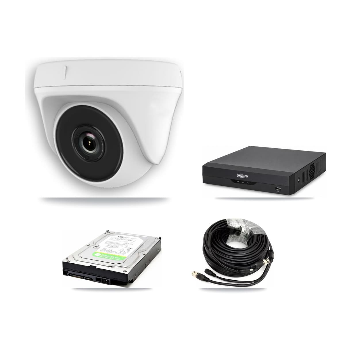 Dahua 4-Channel 2MP CCTV Kit — 4 Dome Cameras + 1TB Recording