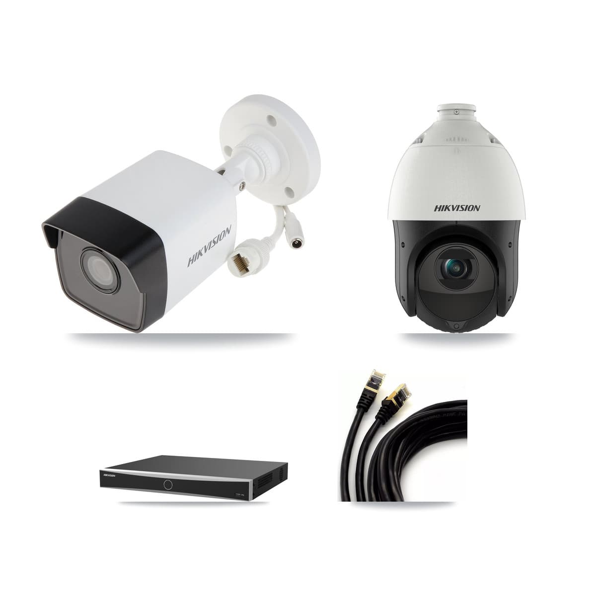 Hikvision 16-Channel 4MP – 5MP CCTV Kit — 1 5MP Bullet + 1 4MP PTZ Cameras + 3TB Recording (DS-7616NXI Recorder) - Image 1