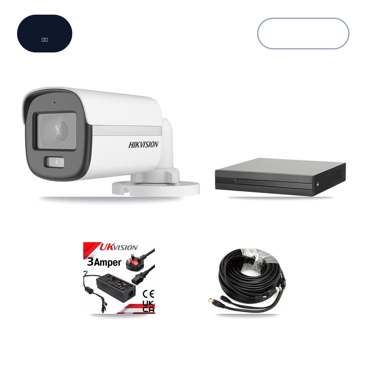 XVR-3104HS-5MP-LITE 4-Channel DVR CCTV Kit — 4× Hikvision DS-2CE12KF0T-LFS 5MP Cameras + 6TB HDD
