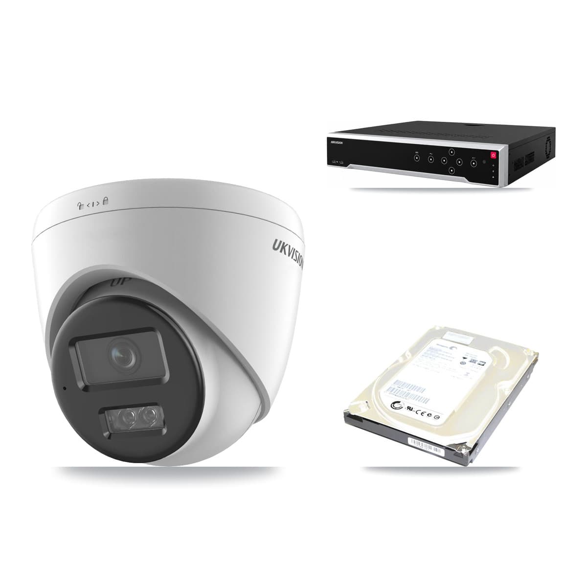 Hikvision DS-7732NI-M4/24P 32-Channel NVR CCTV Kit — 20× UKVISION 3K Cameras + 500GB HDD