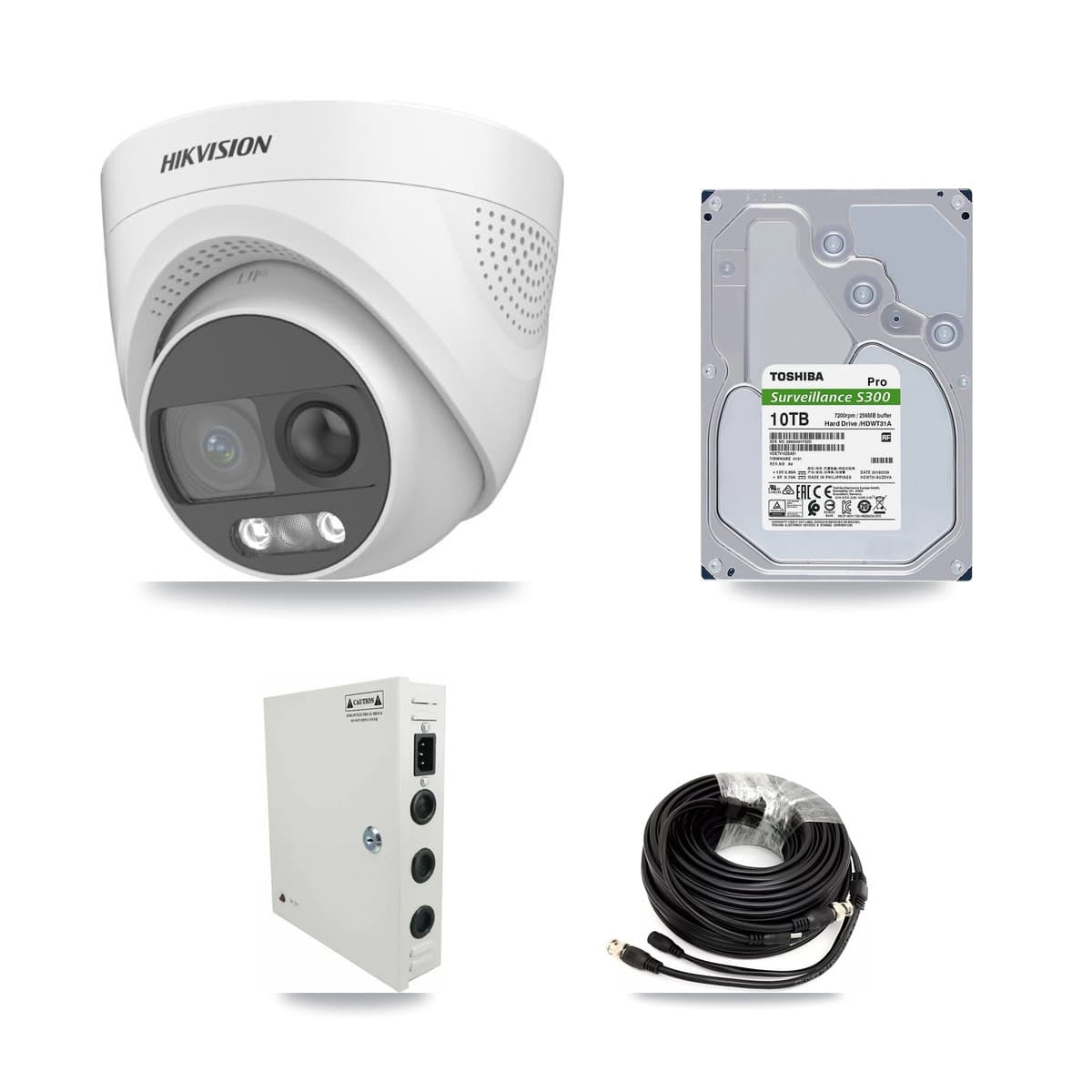 Hikvision 32-Channel 5MP CCTV Kit — 15 DS-2CE72KF3T Turret Cameras + 2× 10TB Recording (IDS-7332HUHI Recorder) - Image 1