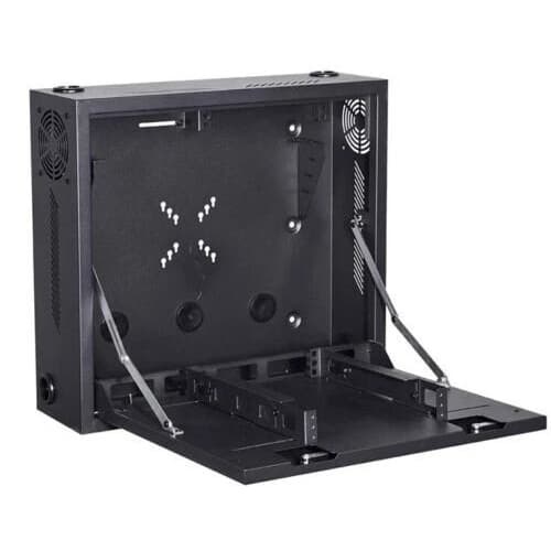 CCTV DVR Lock Box Wall Mount Enclosure Black 180×180×50mm