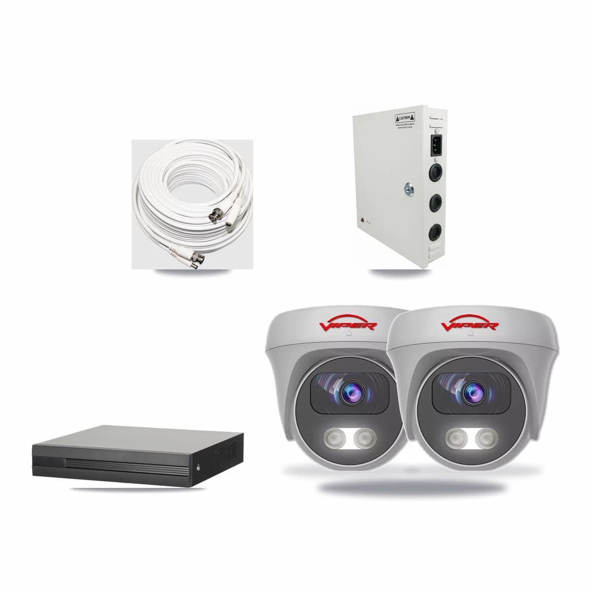 4-channel CCTV kit: 2 cameras (2× 5MP Camera), 2TB hard drive
