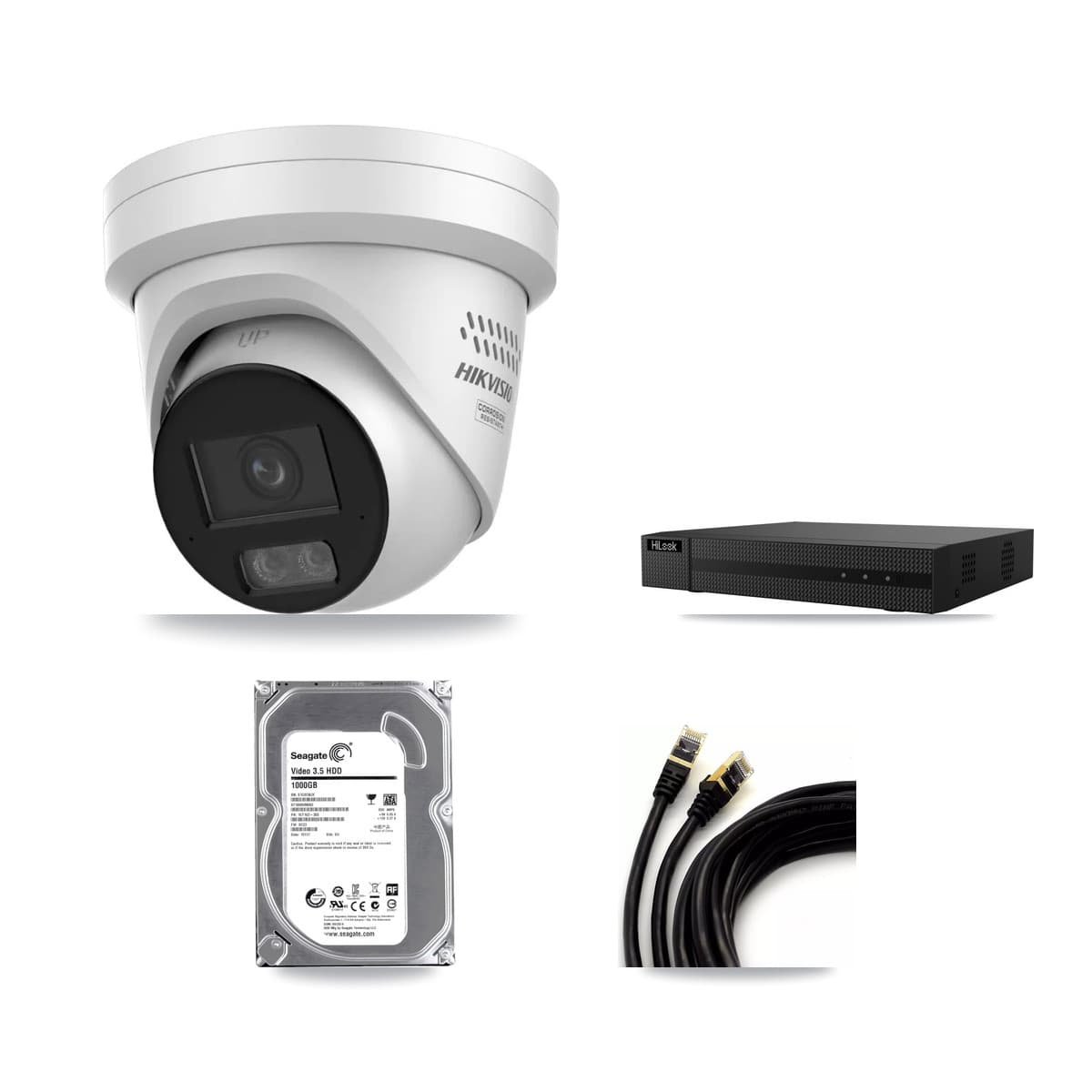 HiLook 8-Channel 4MP CCTV Kit — 1 Turret Camera + 1TB Recording (NVR-108MH-D Recorder) - Image 1
