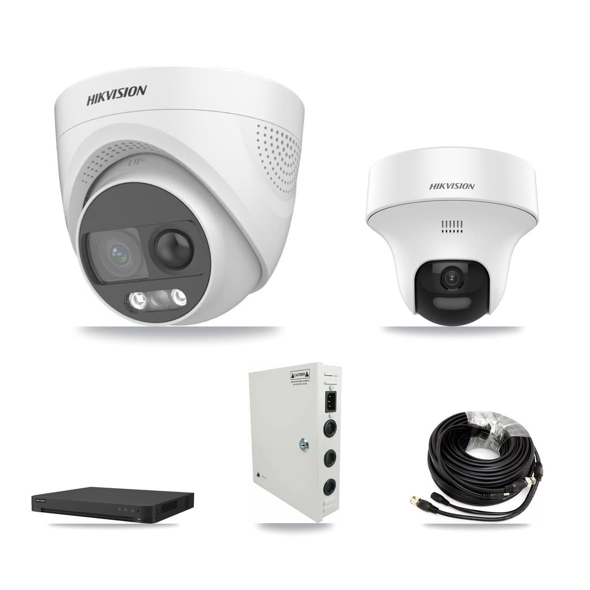 Hikvision 32-Channel 5MP CCTV Kit — 1 DS-2CE70K0T + 11 DS-2CE72KF3T Turret Cameras + 2× 8TB Recording