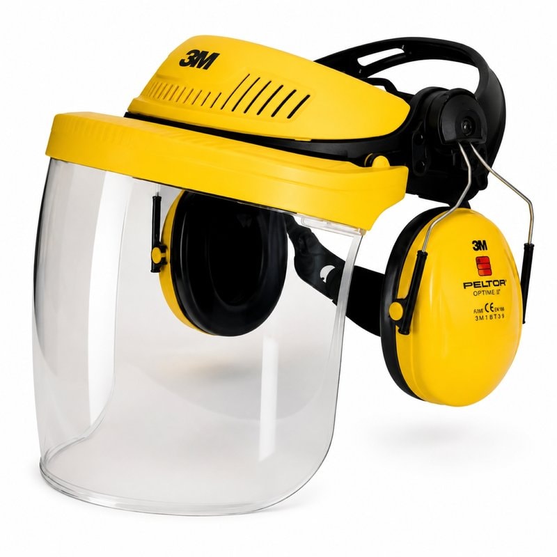 The 3M™ Headgear G500 is a versatile and comfortable solution for use as a standalone face protection system or for combined face and hearing protection. - Image 1