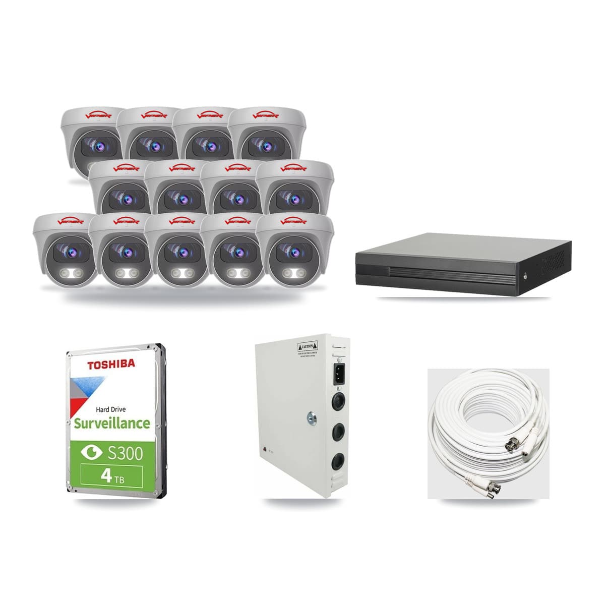 16-Channel 5MP CCTV Kit — 13 Viper Cameras + 4TB Recording - Image 1