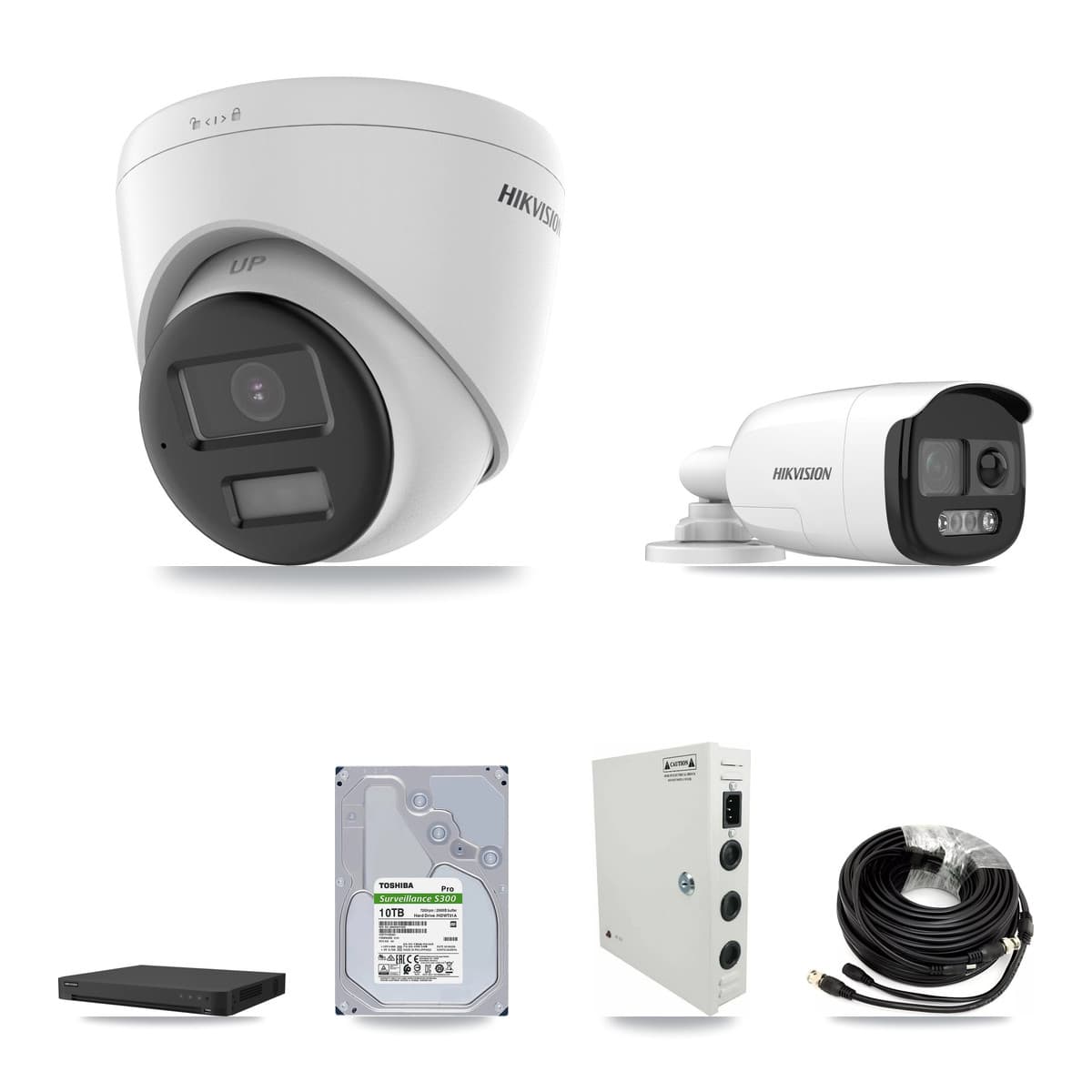 Hikvision 32-Channel 5MP CCTV Kit — 1 DS-2CE12KF3T Bullet + 31 DS-2CE78K0T Turret Cameras + 10TB Recording