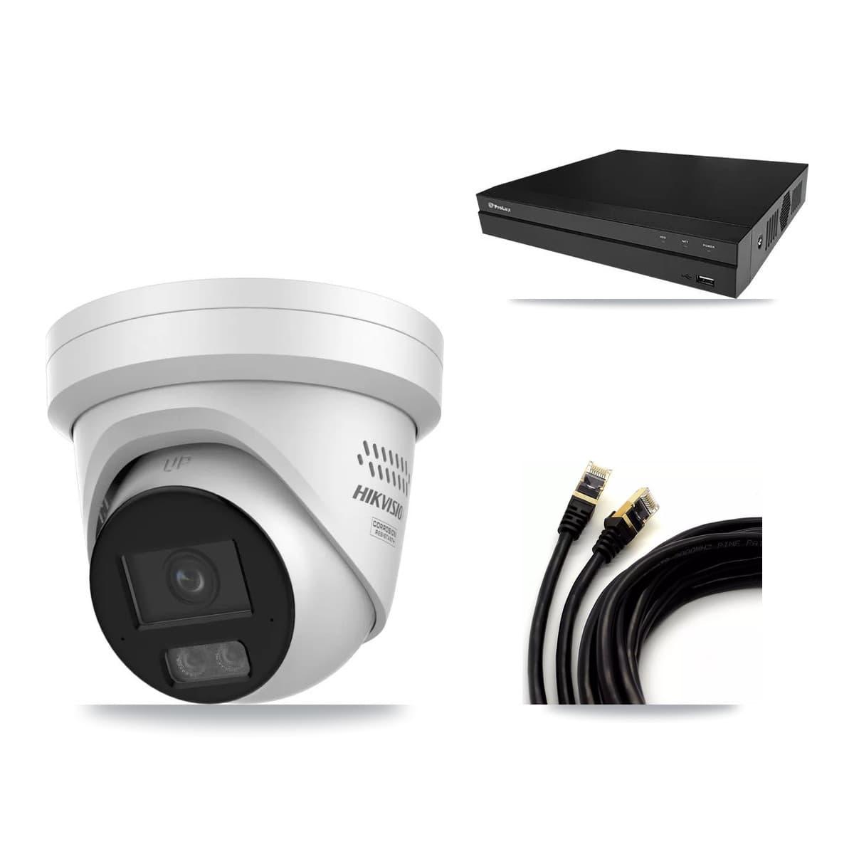 Prolux 8-Channel 4MP CCTV Kit — 6 DS-2CD2347G3 Turret Cameras + 8TB Recording