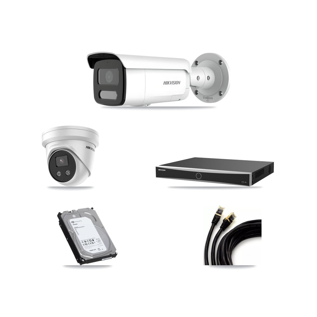 Hikvision 16-Channel 4MP – 5MP CCTV Kit — 3 4MP Bullet + 3 5MP Turret Cameras + 6TB Recording