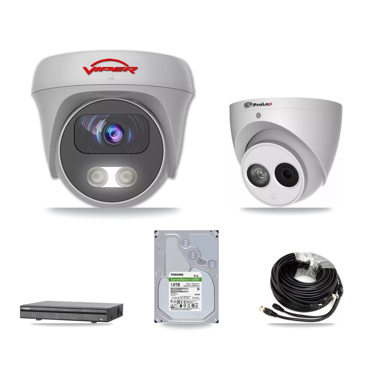 8-Channel 4MP – 5MP CCTV Kit — 1 4MP Turret + 6 5MP Cameras + 10TB Recording - Image 1