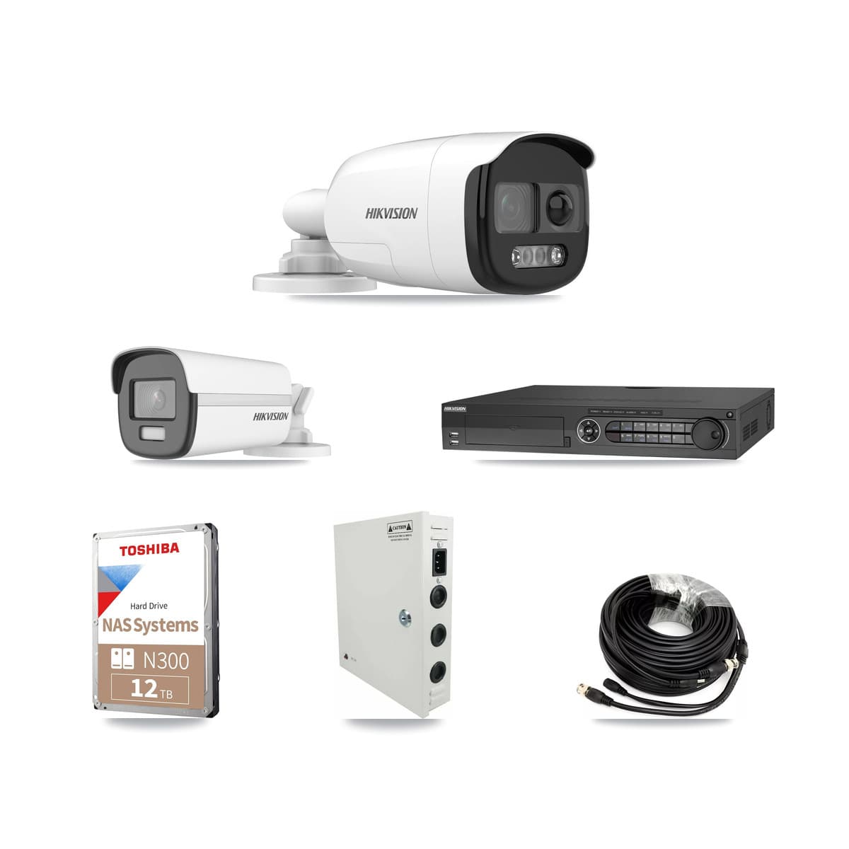 Hikvision 32-Channel 5MP – 4K CCTV Kit — 9 5MP + 9 4K Bullet Cameras + 3× 12TB Recording - Image 1