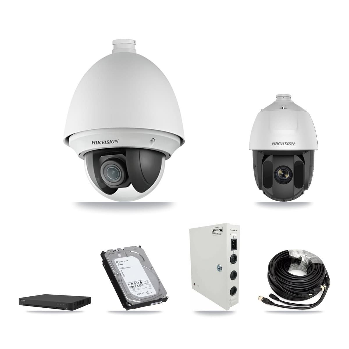 Hikvision 16-Channel 2MP CCTV Kit — 12 DS-2AE4225T + 1 DS-2AE5225TI PTZ Cameras + 6TB Recording