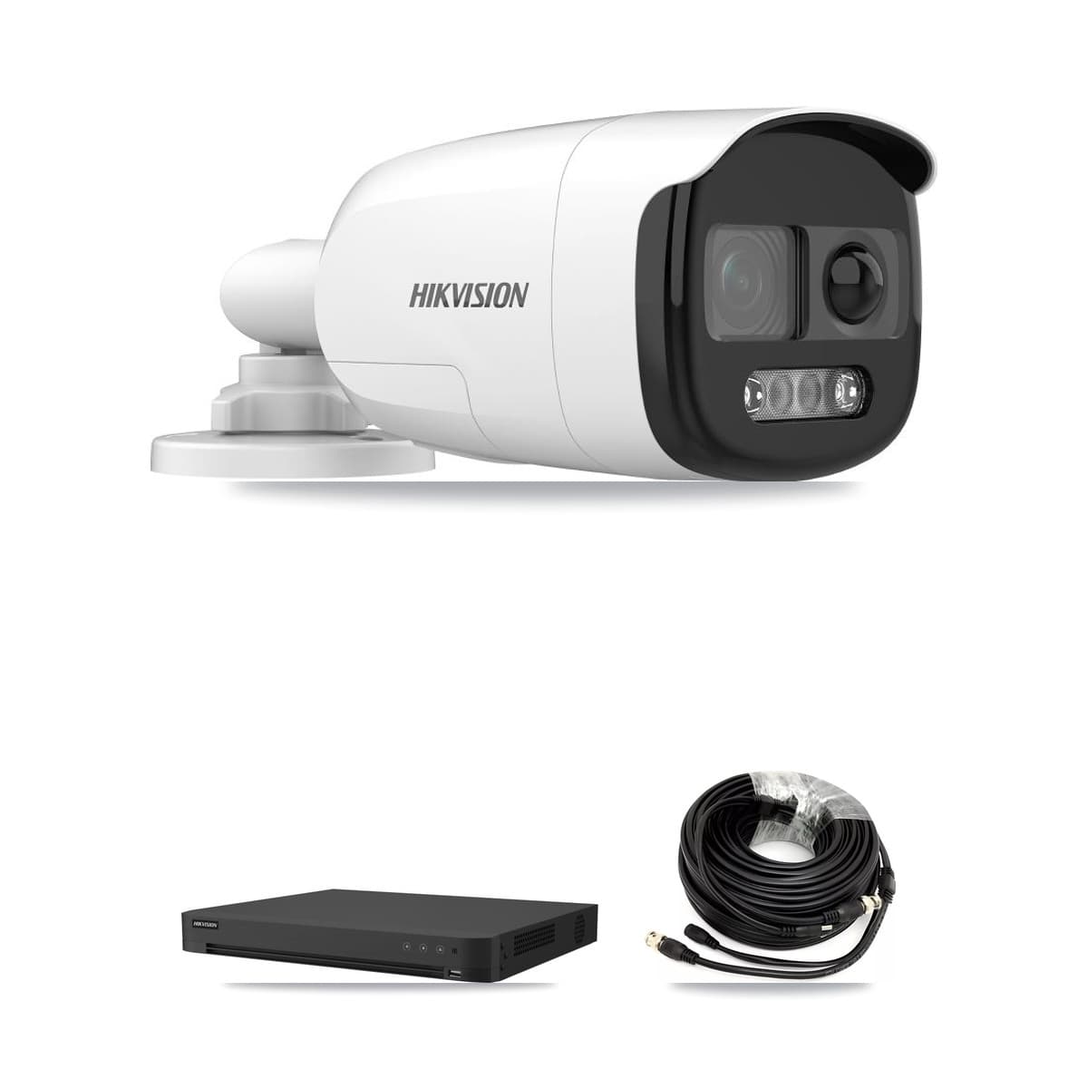 Hikvision 16-Channel 5MP CCTV Kit — 3 DS-2CE12KF3T Bullet Cameras + 4TB Recording (IDS-7216HUHI Recorder)