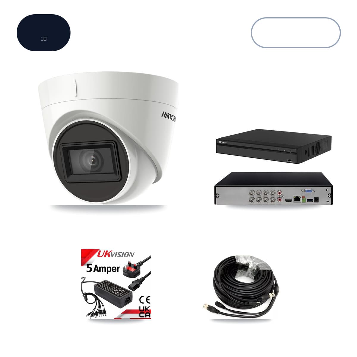 Prolux PXD-5108HS-4K/X1 8-Channel DVR CCTV Kit — 8× Hikvision DS-2CE78U1T-IT3F 4K Cameras + 6TB HDD - Image 1