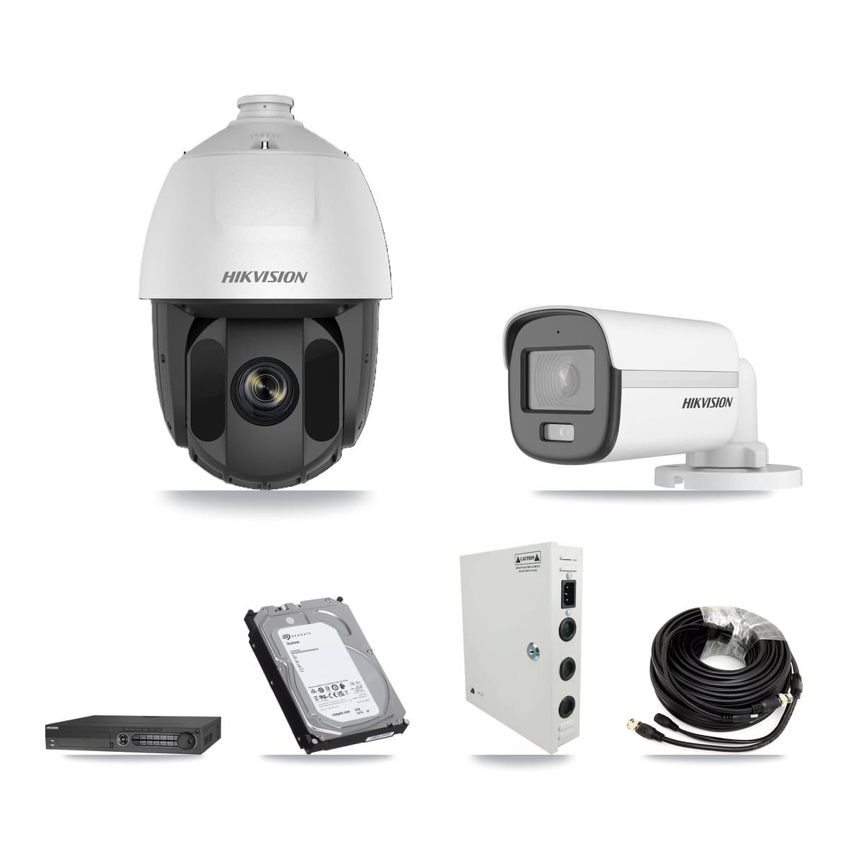 Hikvision 32-Channel 2MP – 5MP CCTV Kit — 19 2MP PTZ + 1 5MP Bullet Cameras + 3× 6TB Recording - Image 1