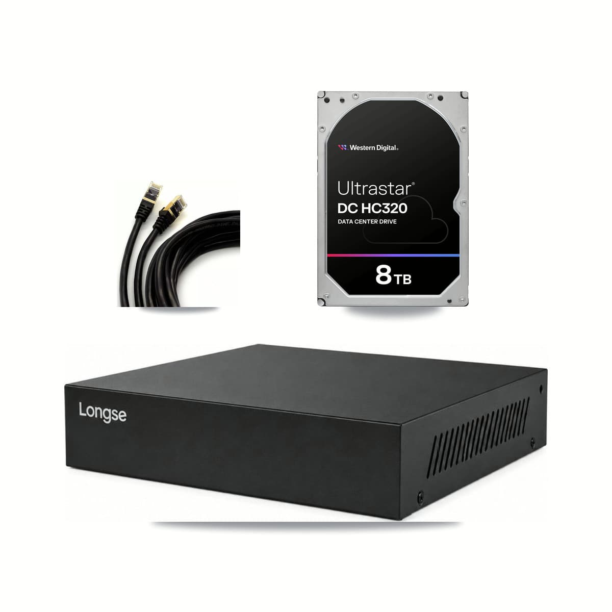 Longse 8-channel CCTV kit: 7 cameras (7× 5MP Dome), 8TB hard drive