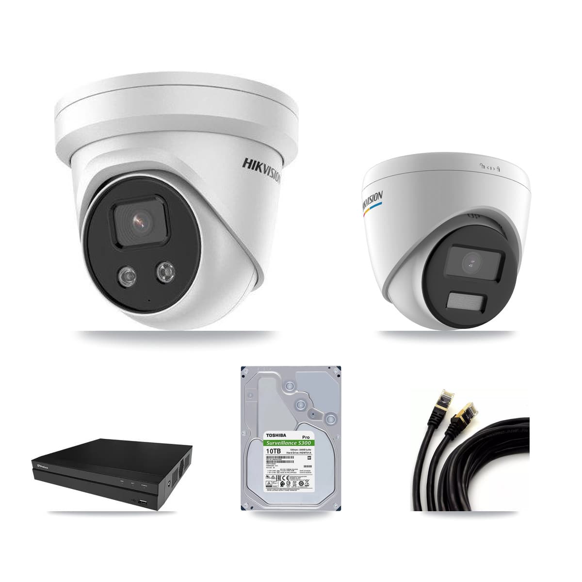 Hikvision & Prolux 8-Channel 2MP – 5MP CCTV Kit — 1 2MP + 7 5MP Turret Cameras + 10TB Recording - Image 1