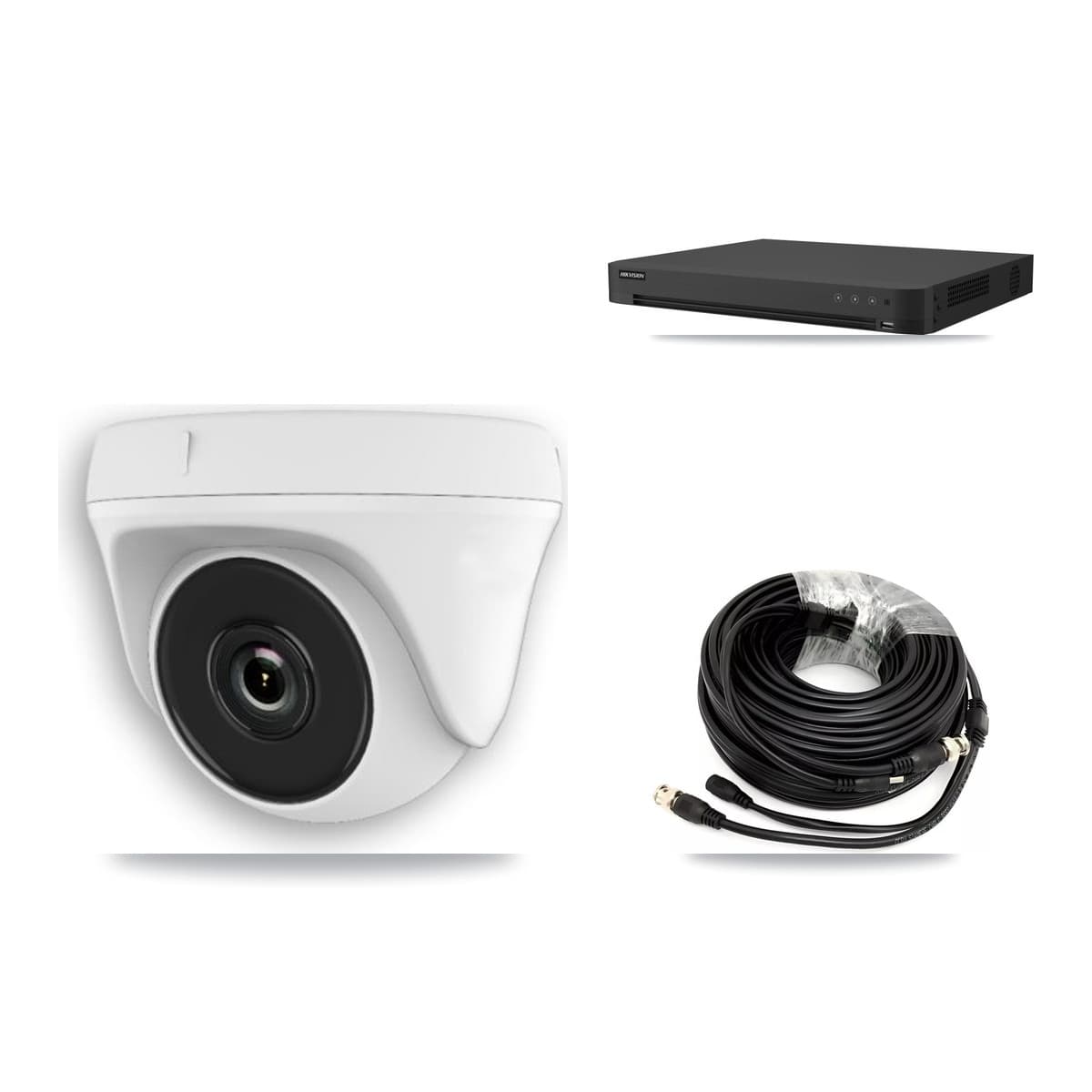 Hikvision 16-Channel 2MP CCTV Kit — 4 White Dome Cameras + 3TB Recording (IDS-7216HUHI Recorder)