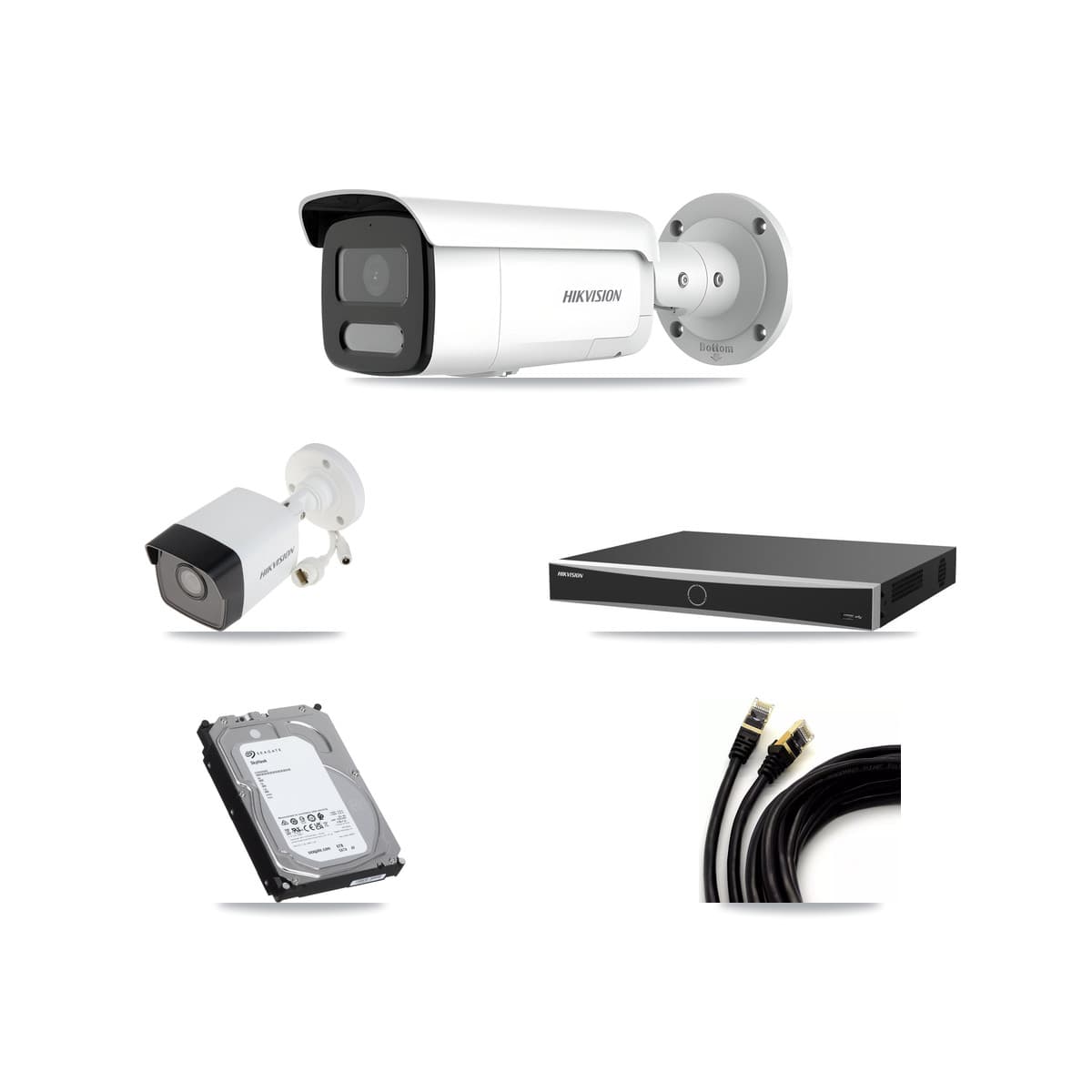 Hikvision 16-Channel 4MP – 5MP CCTV Kit — 1 5MP + 4 4MP Bullet Cameras + 6TB Recording