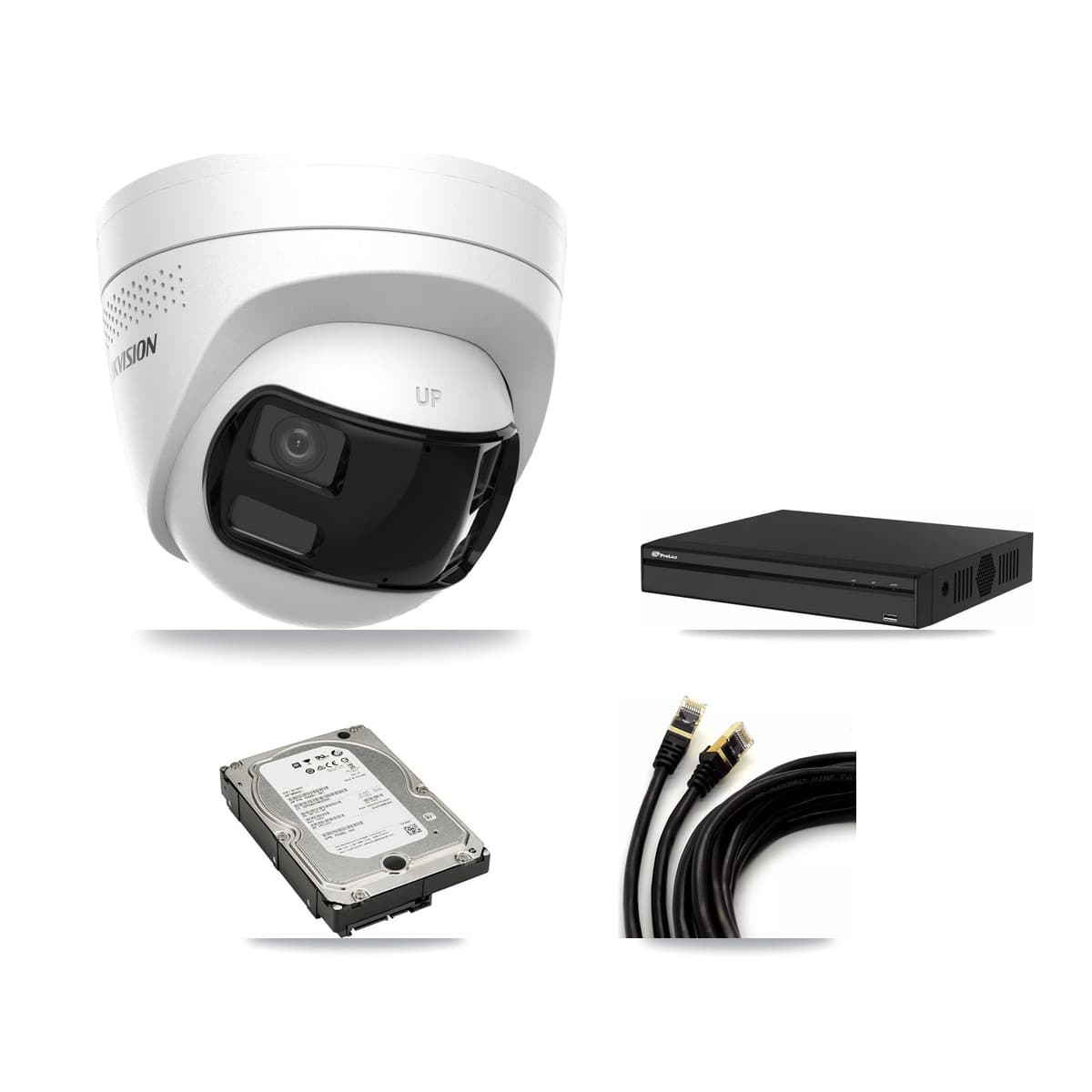 Prolux 4-Channel 4K CCTV Kit — 2 Turret Cameras + 5TB Recording