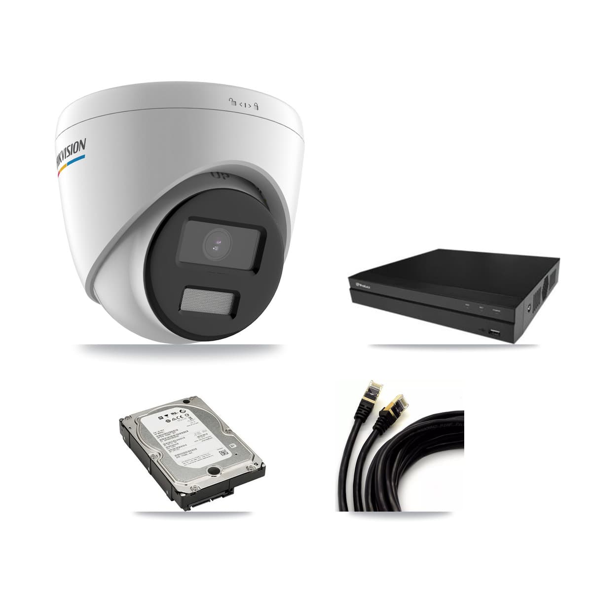 Hikvision & Prolux 16-Channel 2MP CCTV Kit — 8 Turret Cameras + 5TB Recording