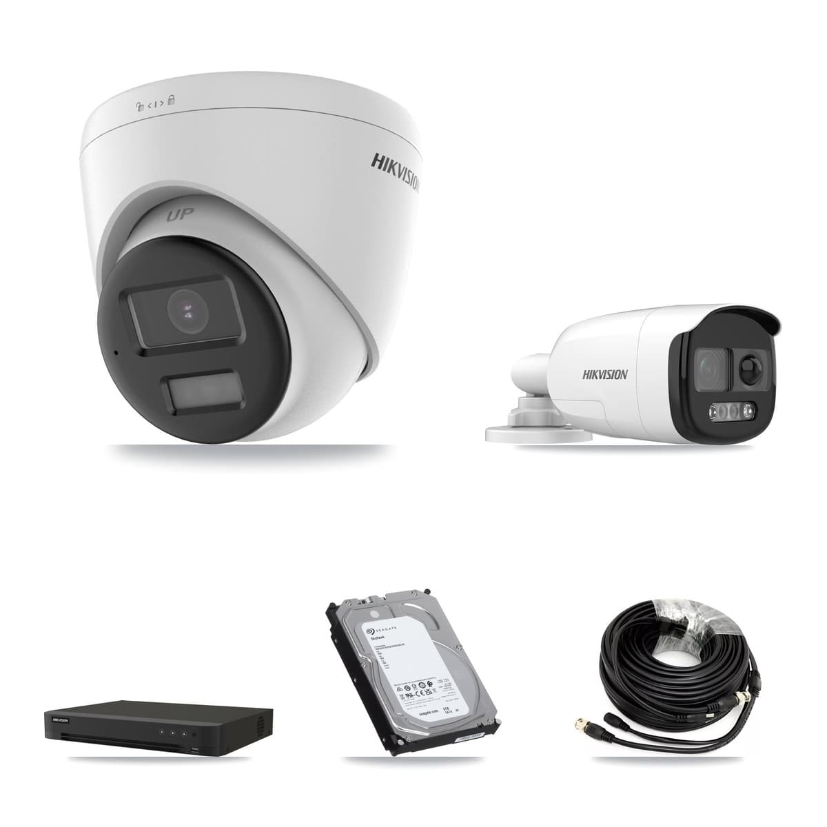 Hikvision 16-Channel 5MP CCTV Kit — 2 DS-2CE12KF3T Bullet + 6 DS-2CE78K0T Turret Cameras + 6TB Recording