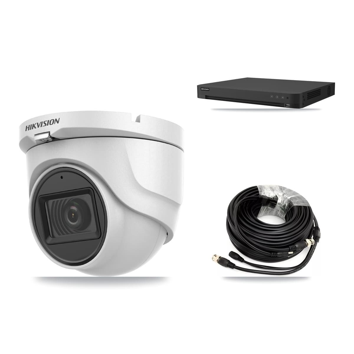 Hikvision 16-Channel 5MP CCTV Kit — 2 DS-2CE76H0T Turret Cameras + 3TB Recording (IDS-7216HUHI Recorder) - Image 1