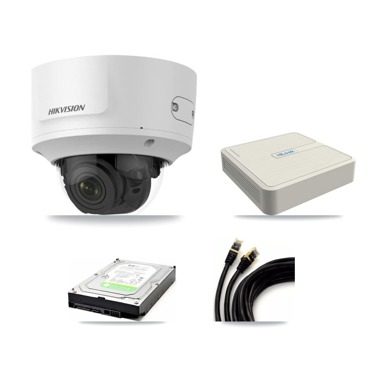 Hikvision & HiLook 8-Channel 2MP CCTV Kit — 2 Dome Cameras + 1TB Recording (NVR-108H-D Recorder)