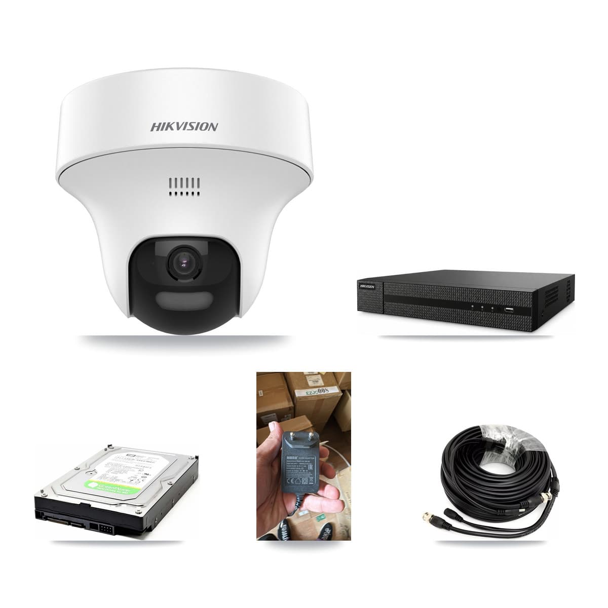 Hikvision 8-Channel 5MP CCTV Kit — 1 DS-2CE70K0T Turret Camera + 1TB Recording (DVR-8CH Recorder)
