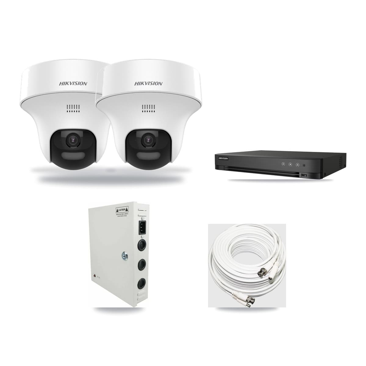 Hikvision 4-Channel 5MP CCTV Kit — 2 DS-2CE70K0T Turret Cameras + 3TB Recording (DS-7204HUHI Recorder) - Image 1