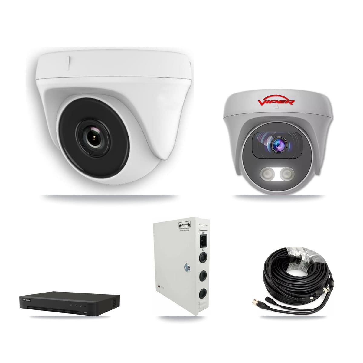 Viper & Hikvision 16-Channel 2MP – 5MP CCTV Kit — 9 2MP Dome + 1 5MP Cameras + 8TB Recording