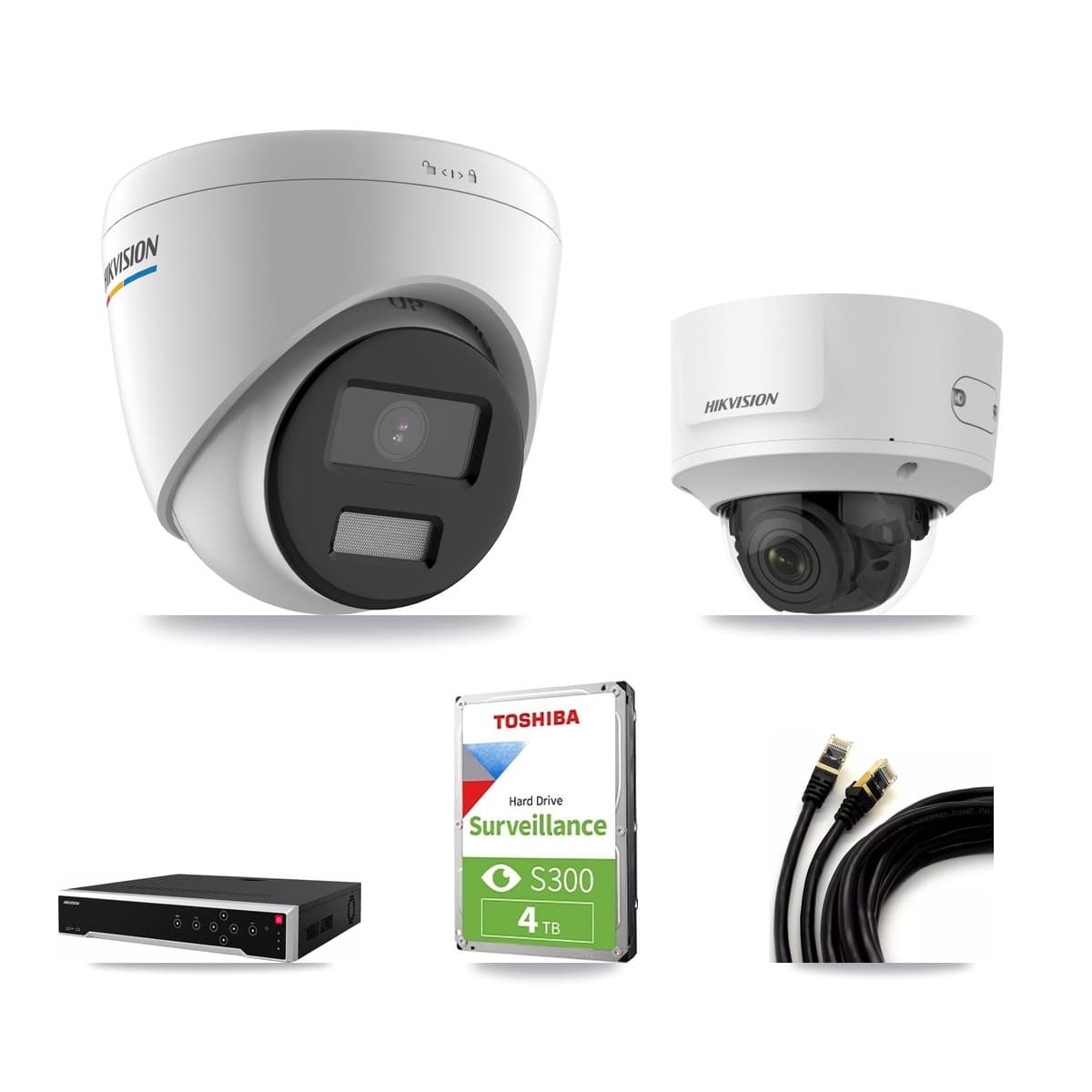 Hikvision 32-Channel 2MP CCTV Kit — 5 Turret + 1 Dome Cameras + 4TB Recording