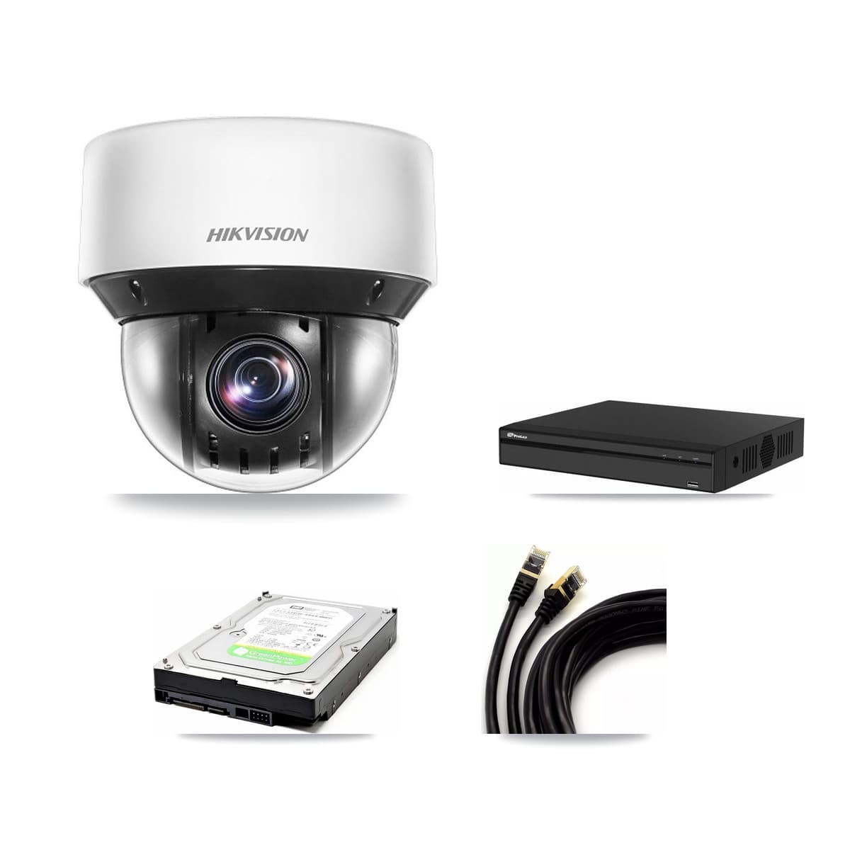 Hikvision & Prolux 4-Channel 4MP CCTV Kit — 1 DS-2DE4A425IW PTZ Camera + 1TB Recording