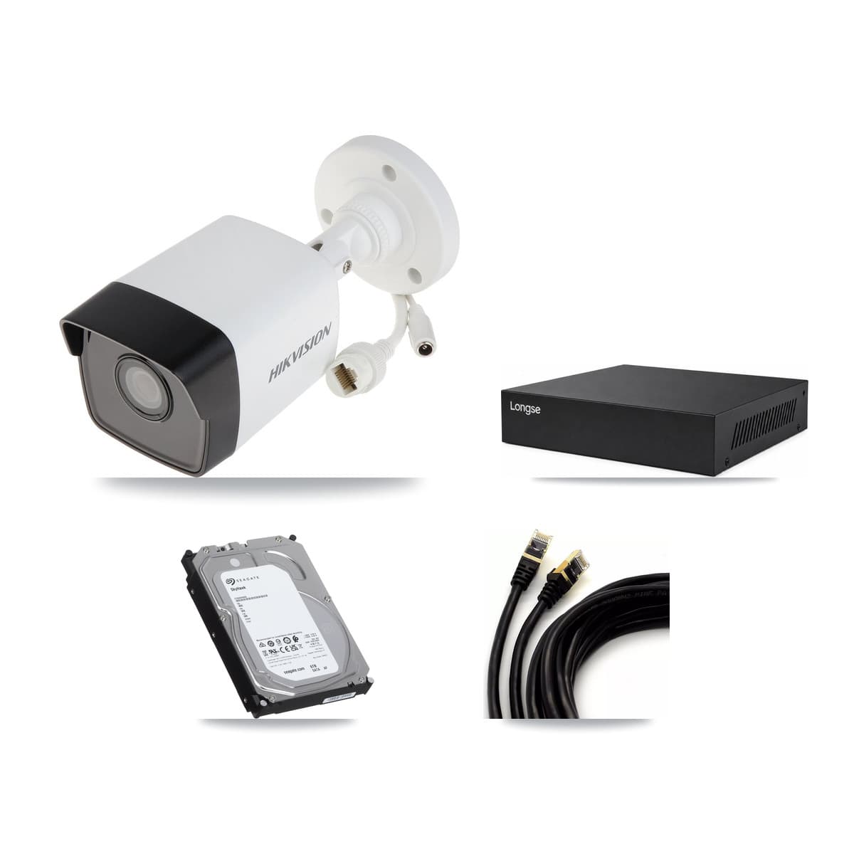 Hikvision & Longse 8-Channel 5MP CCTV Kit — 5 Bullet Cameras + 6TB Recording