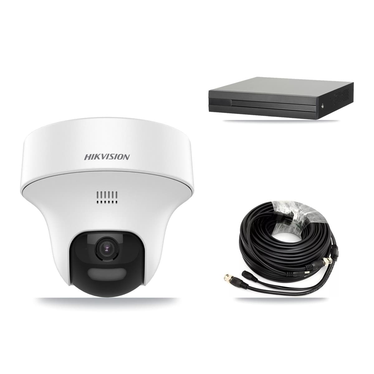 Hikvision 8-Channel 5MP CCTV Kit — 6 DS-2CE70K0T Turret Cameras + 8TB Recording (XVR-3108HS Recorder)