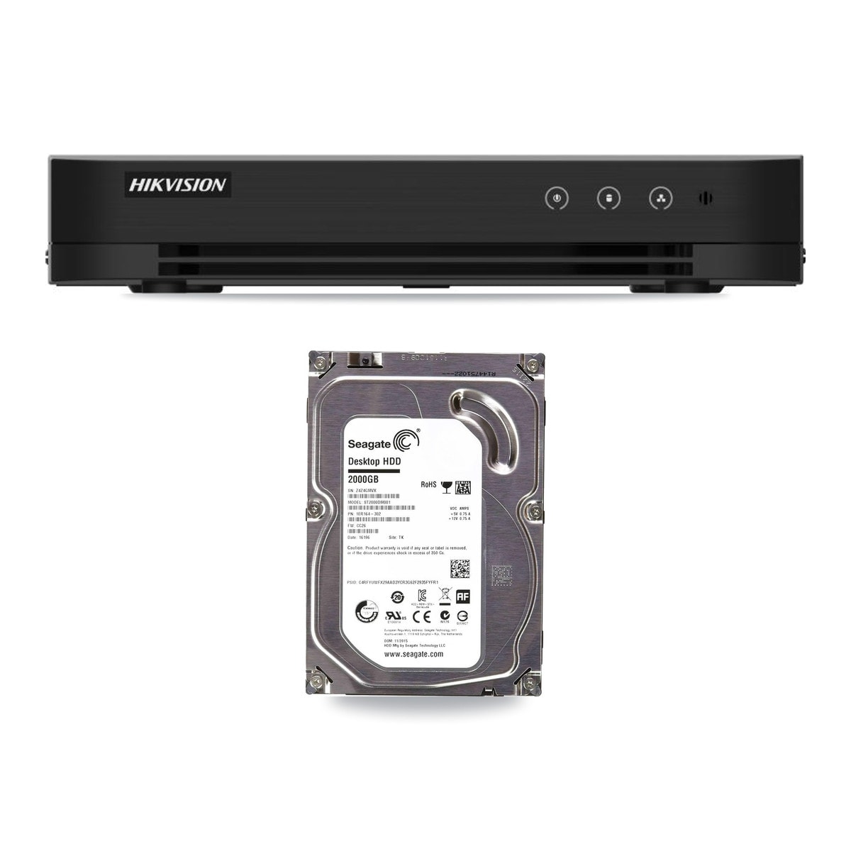 Hikvision DS-7208HGHI-M1 8-Channel DVR + 2TB HDD