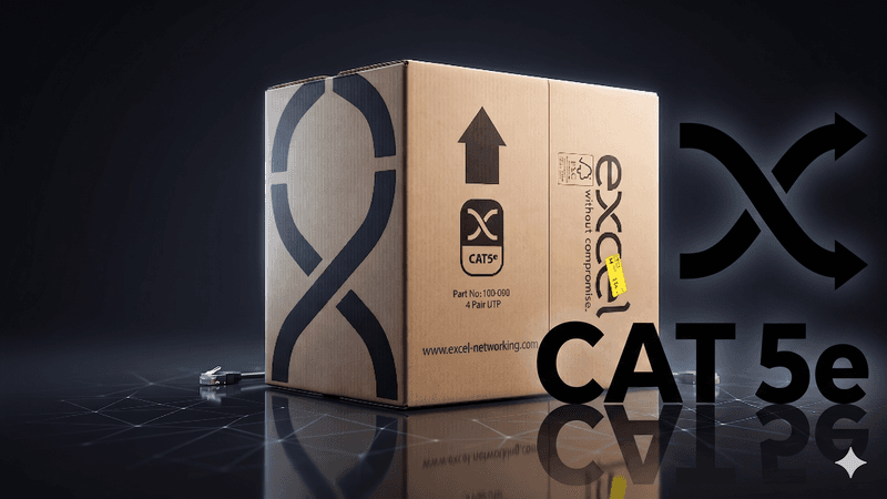 Box Of 305m Excel External Copper Cat5e Network Cable U/UTP Outdoor Euroclass Fca 305m Black