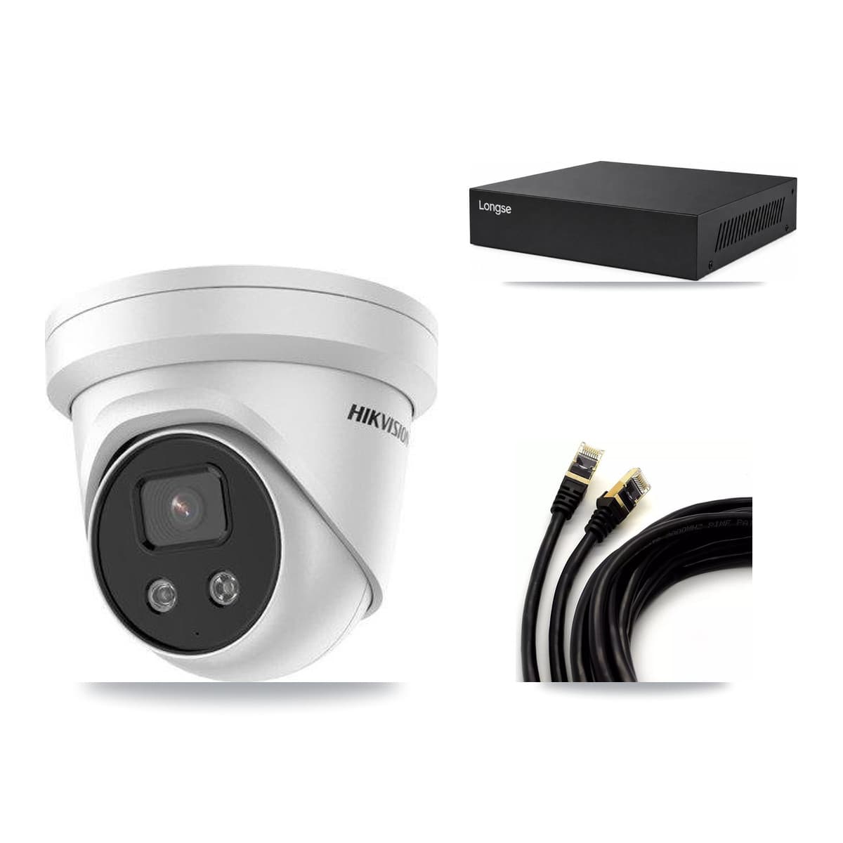 Hikvision & Longse 8-Channel 5MP CCTV Kit — 6 Turret Cameras + 8TB Recording
