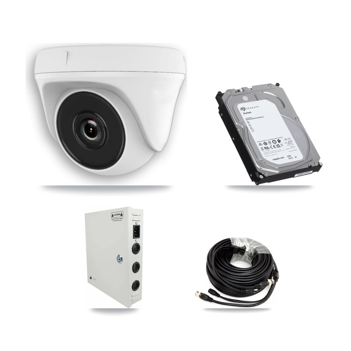Hikvision 32-Channel 2MP – 4K CCTV Kit — 15 Black 4K Turret + 1 White 2MP Dome Cameras + 3× 6TB Recording