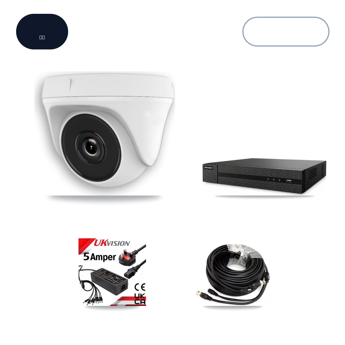 DVR-8CH-HYL8MP 8-Channel DVR CCTV Kit — 8× HDT-2MP-N20W-2.8MM 2MP Cameras + 6TB HDD