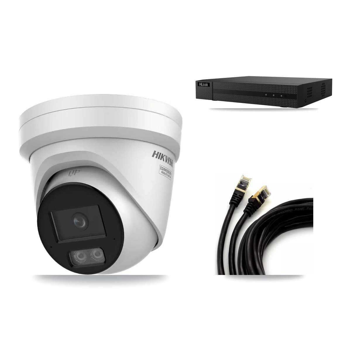 Hikvision & HiLook 8-Channel 4K CCTV Kit — 1 DS-2CD2387G3 Turret Camera + 3TB Recording