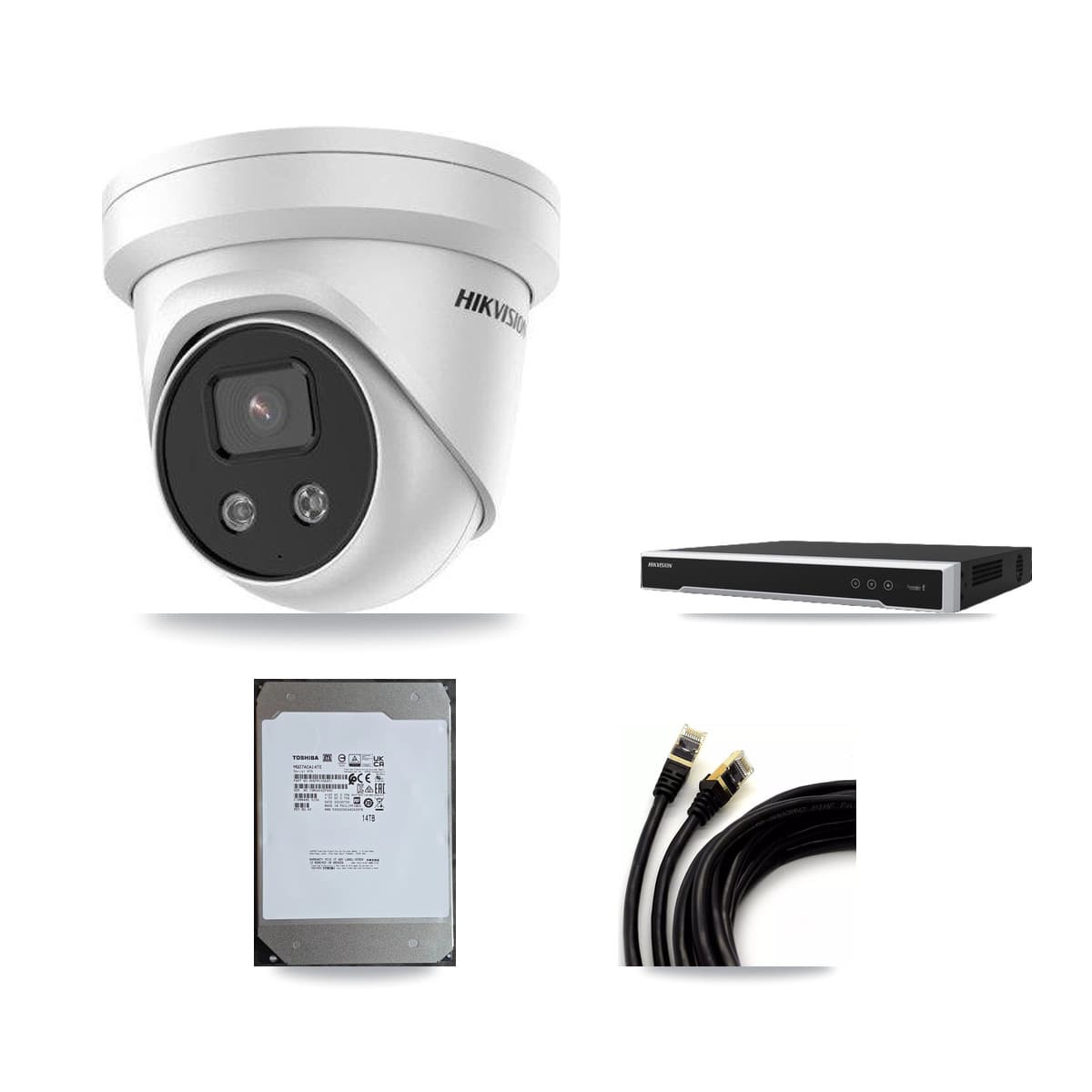 Hikvision 8-Channel 5MP CCTV Kit — 8 Turret Cameras + 14TB Recording