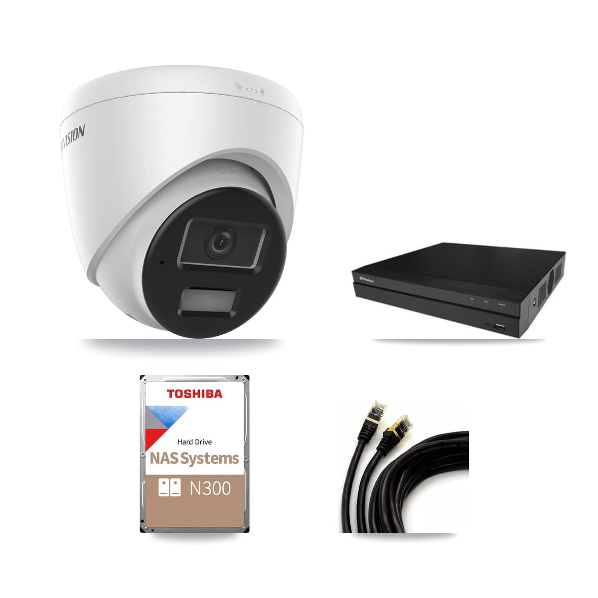 Hikvision & Prolux 16-Channel 4MP CCTV Kit — 14 DS-2CD1343G2 Turret Cameras + 18TB Recording