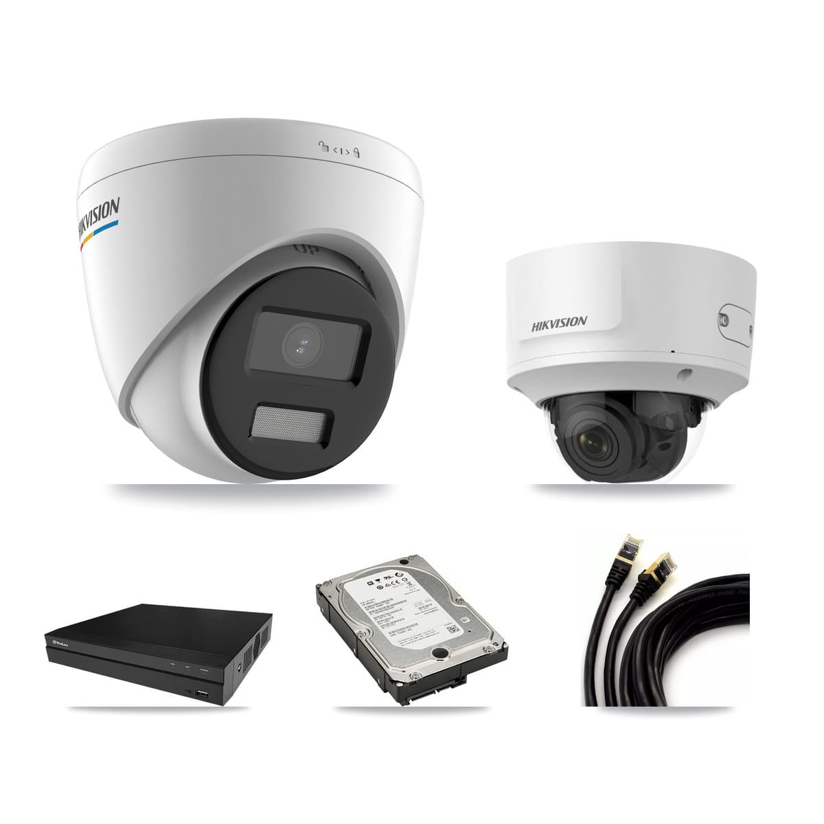 Hikvision & Prolux 8-Channel 2MP CCTV Kit — 6 Turret + 1 Dome Cameras + 5TB Recording