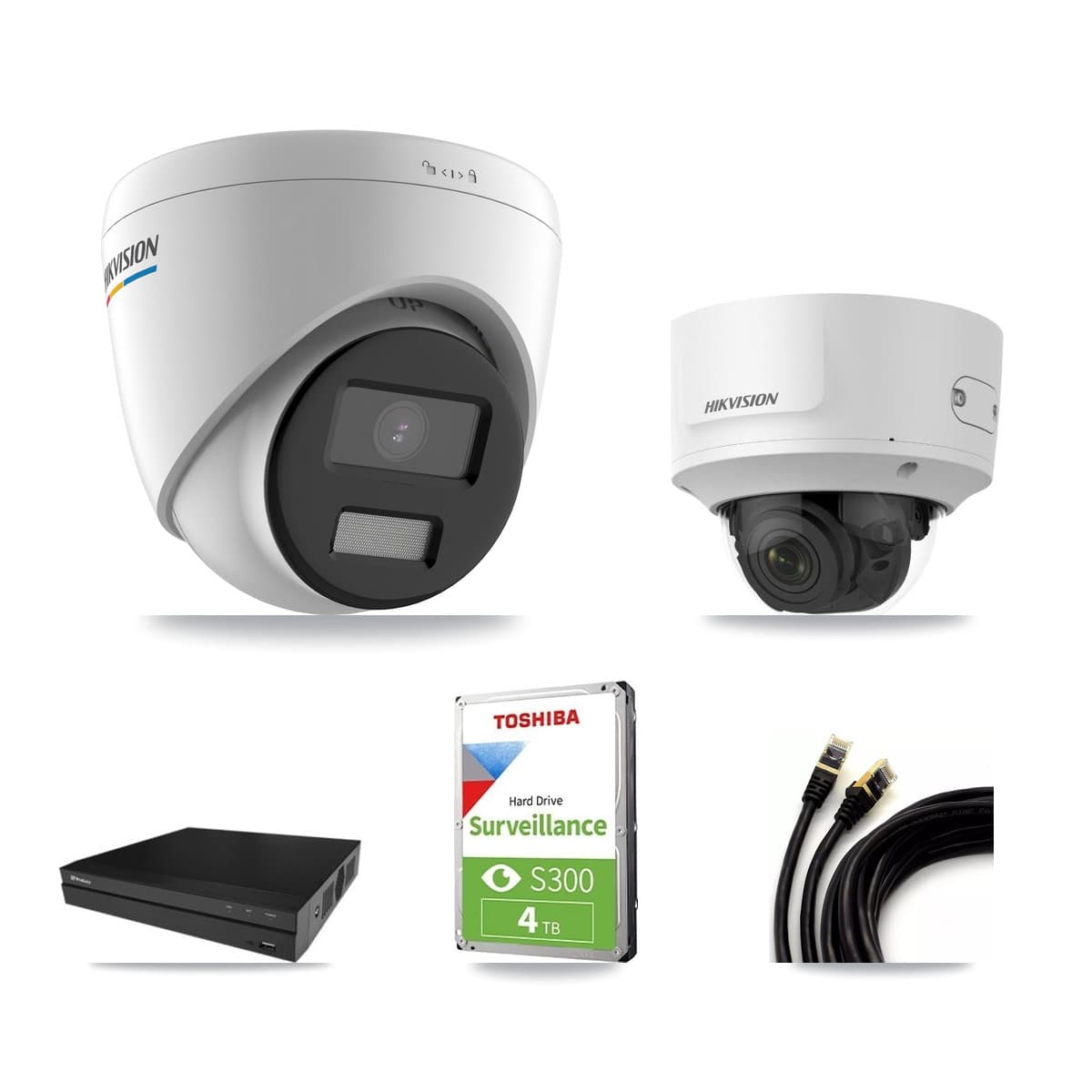 Hikvision & Prolux 16-Channel 2MP CCTV Kit — 4 Turret + 2 Dome Cameras + 4TB Recording