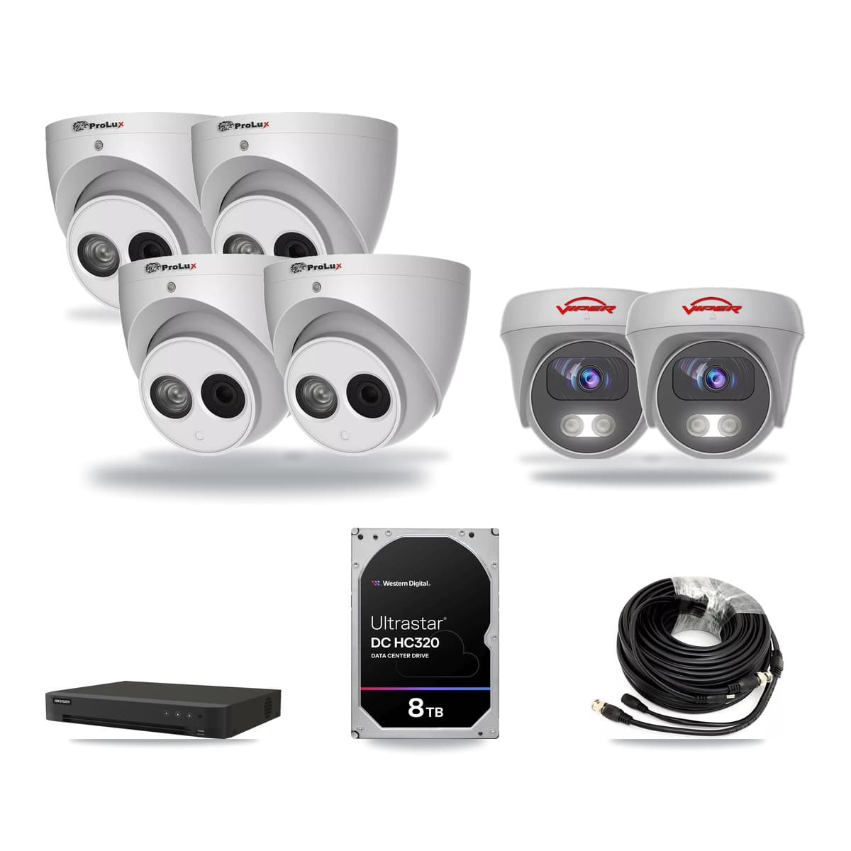 16-Channel 4MP – 5MP CCTV Kit — 4 4MP Turret + 2 5MP Cameras + 8TB Recording - Image 1
