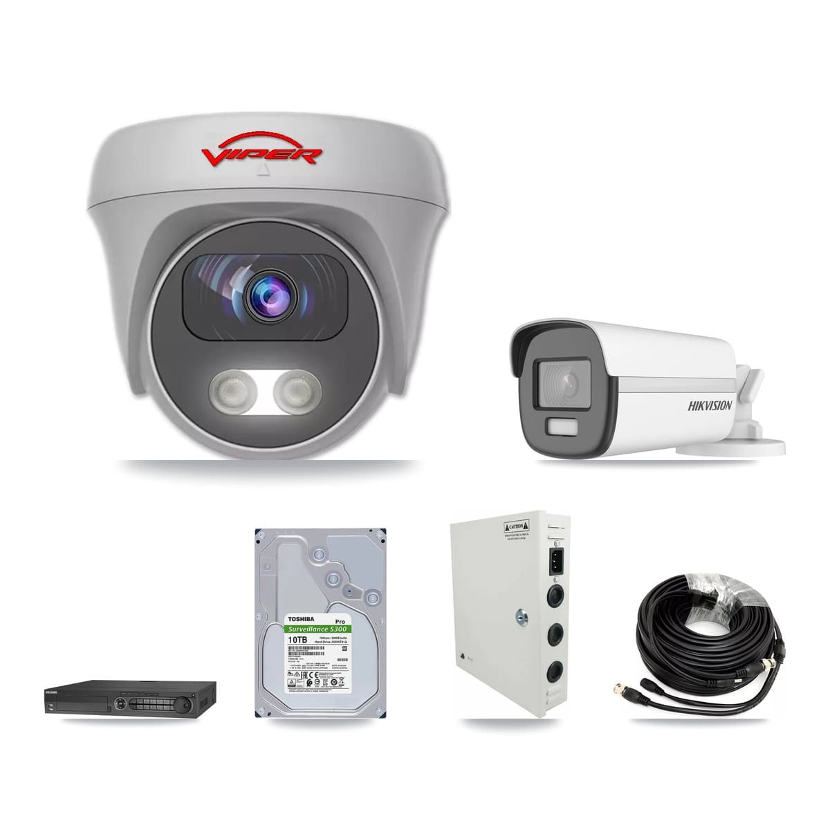 Hikvision & Viper 32-Channel 5MP – 4K CCTV Kit — 1 4K Bullet + 29 5MP Cameras + 4× 10TB Recording - Image 1