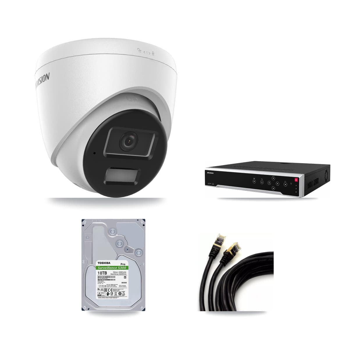 Hikvision 32-Channel 4MP CCTV Kit — 7 DS-2CD1343G2 Turret Cameras + 10TB Recording