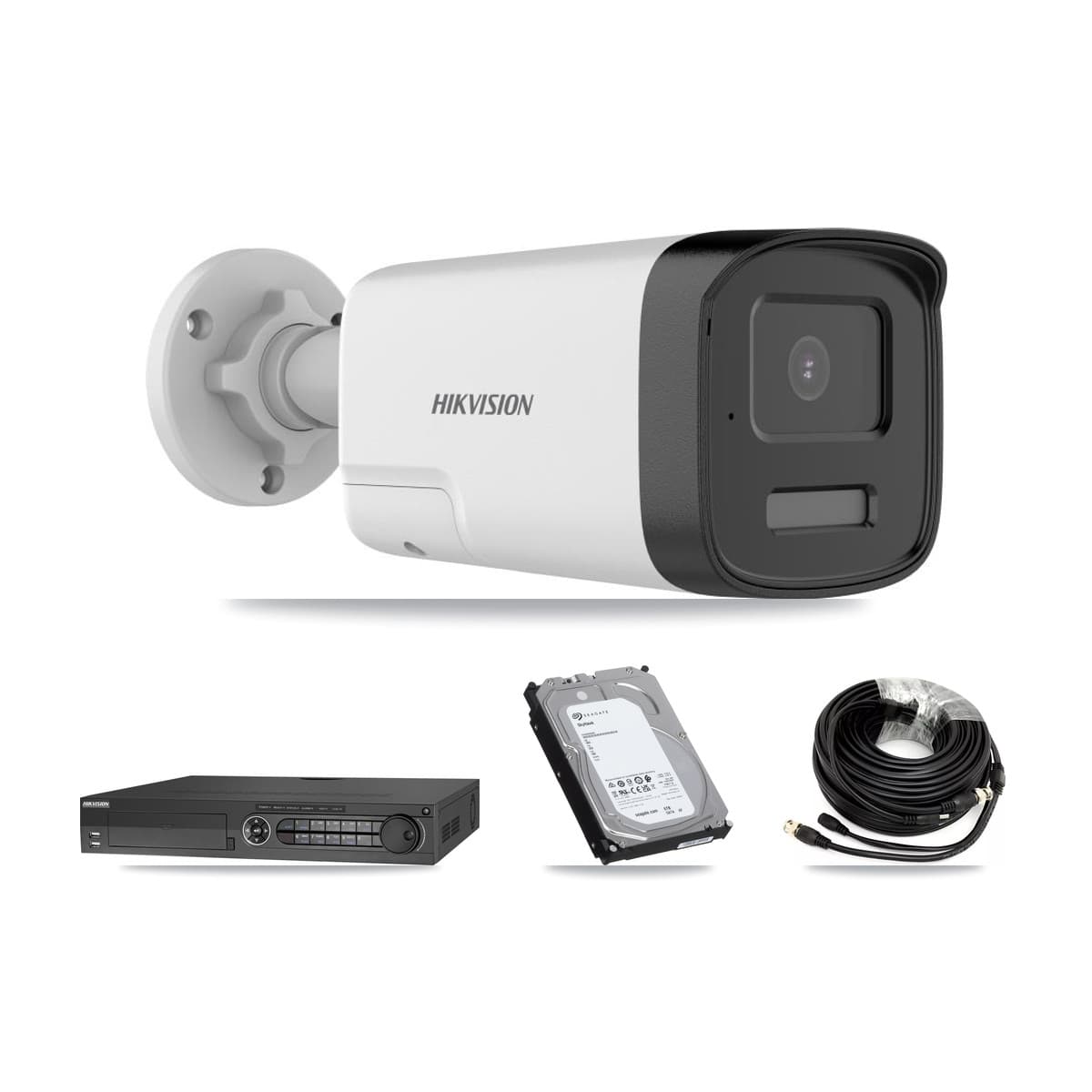 Hikvision 32-Channel 5MP CCTV Kit — 8 Bullet Cameras + 6TB Recording (DS-7332HQHI Recorder)